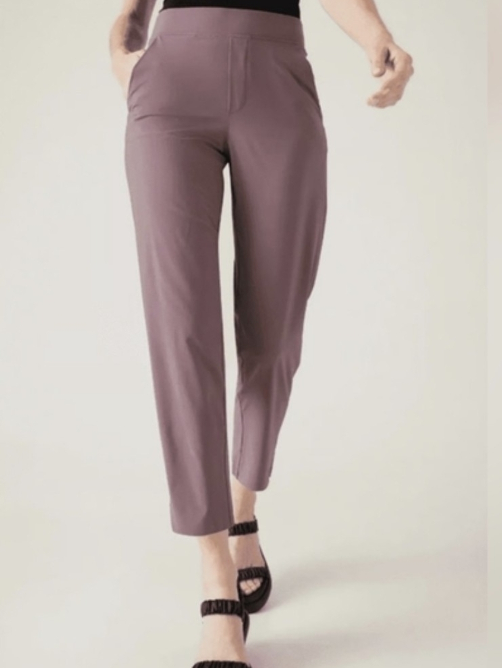Athleta Brooklyn Women's Mauve Straight-Leg Pants